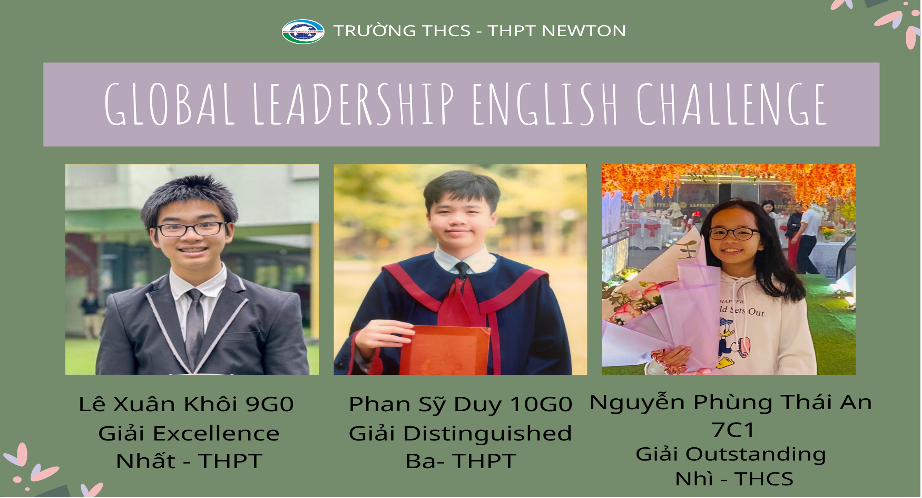 NHỮNG CHIẾN BINH NEWTON CHINH PHỤC GIẢI ĐẤU GLOBAL LEADERSHIP ENGLISH CHALLENGE